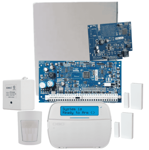 KIT Sistema de Alarma DSC NEO INALÁMBRICO "FULL" Con Dispositivos Inalámbricos y Comunicador IP "Vía Internet"
